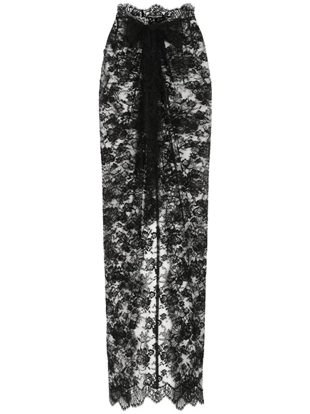Женская юбка Dolce & Gabbana кружевная, чёрная