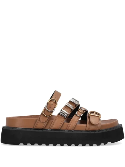 Босоножки из натуральной кожи PINKO  brown