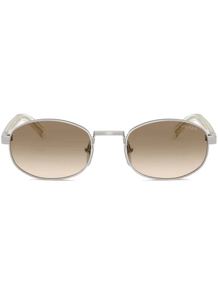 Солнцезащитные очки в круглой оправе Prada Eyewear silver