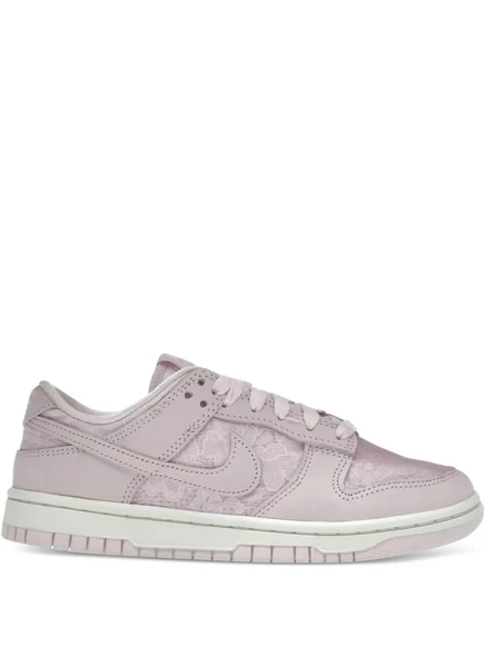 Женские низкие кеды Nike Dunk Low с цветочным кружевом, светло-розовые