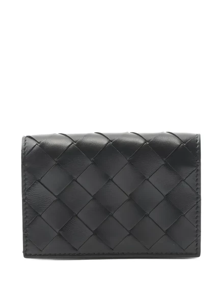 Мужской футляр для карт Bottega Veneta Pre-Owned Intrecciato, черный