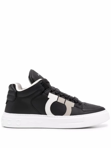 Мужские низкие кеды Ferragamo Marvelous из кожи, черные