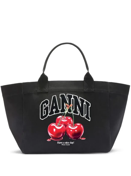 Женская сумка-тоут Ganni CHERRY, черная