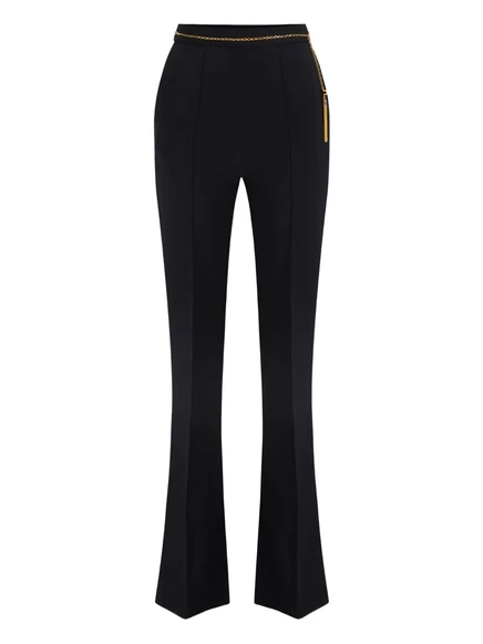 Брюки-клеш из крепа Elisabetta Franchi black