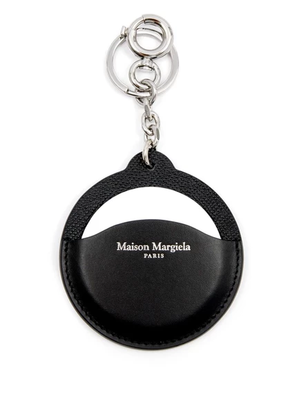 Держатель для ключей Maison Margiela кожаный, черный