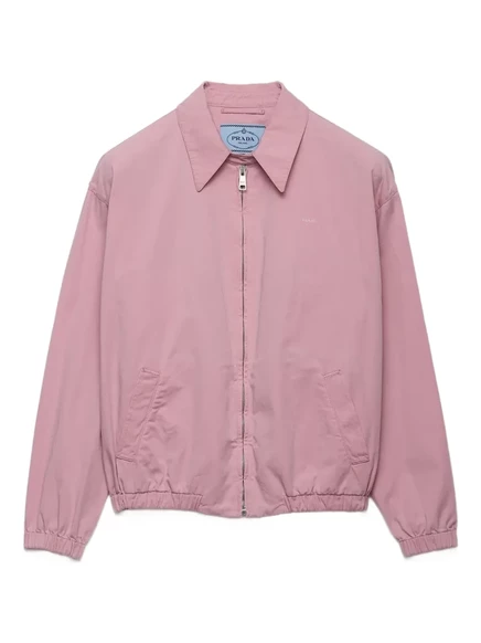 Пиджак с рубашечным воротником и прорезными карманами от Prada pink