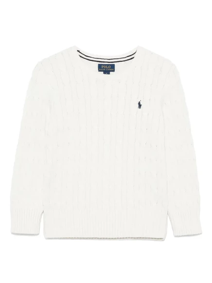 Детский вязаный свитер Polo Ralph Lauren Kids, белый