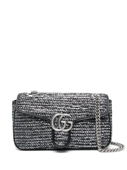 Маленькая сумка через плечо Gucci GG Marmont black