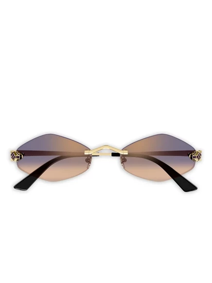 Солнцезащитные очки Cartier Eyewear Panthère в геометрической оправе gold