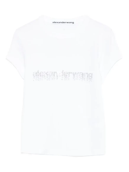 Женская футболка Alexander Wang с градиентным логотипом, белая