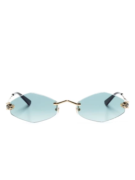 Солнцезащитные очки Cartier Eyewear кошачьи, золотистые