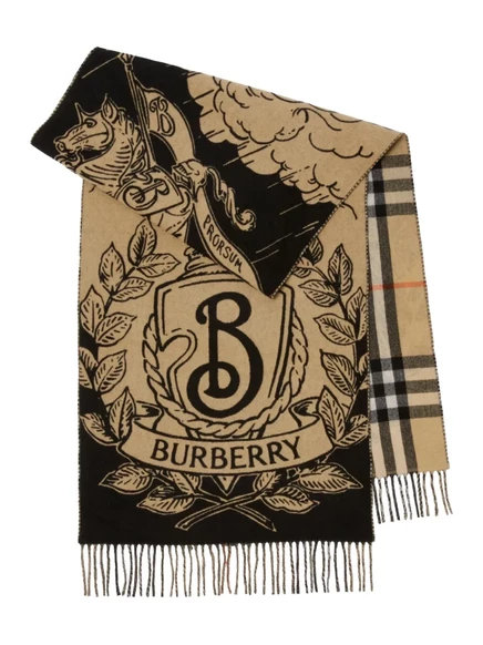 Шарф Burberry из кашемира в клетку, бежевый