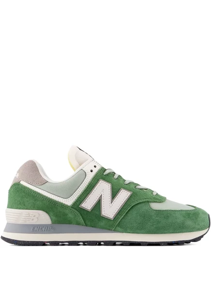 Кроссовки New Balance 574 с логотипом, темно-зеленые
