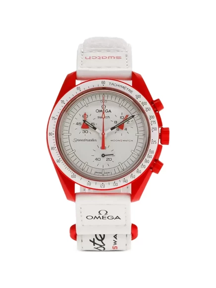 Мужские часы Omega x Swatch Mission To Mars 42 мм, белые