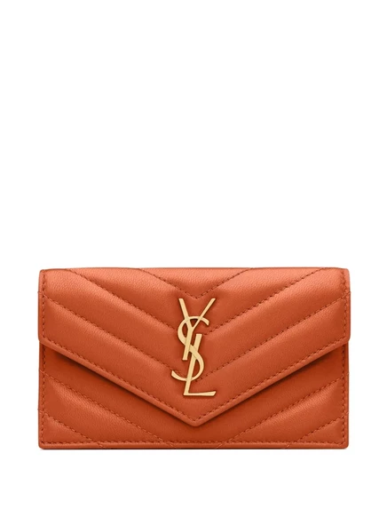 Женский кошелек Saint Laurent Chevron, оранжевый