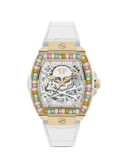 Женские часы Philipp Plein The Skeleton Baguettes, белые