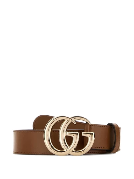 Кожаный ремень с логотипом Gucci GG Marmont