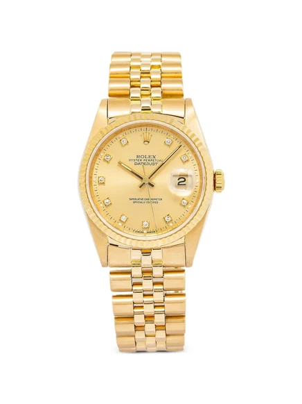 Мужские часы Rolex Datejust 36 мм с бриллиантами, золотистые