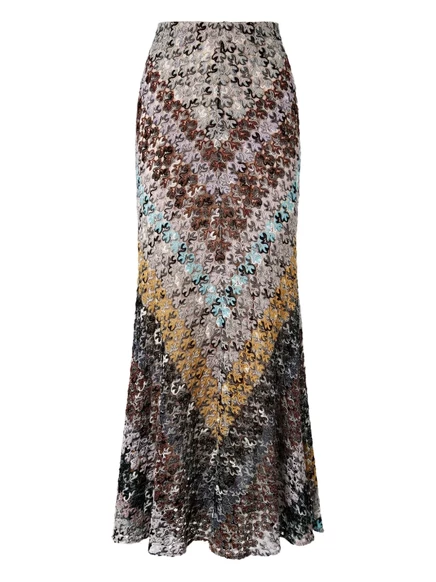 Макси-юбка с зигзагообразным кружевом от Missoni black