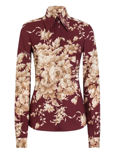 Рубашка Dolce & Gabbana с розовым принтом 