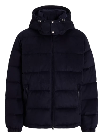 Мужская стеганая куртка Polo Ralph Lauren с капюшоном, синяя