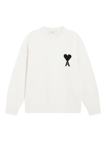 Свитер AMI Paris Ami de Coeur neutrals