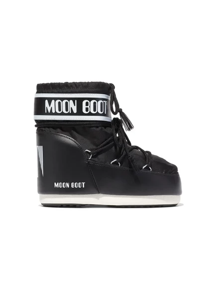 Детские зимние ботинки Moon Boot Kids Icon, черно-белые