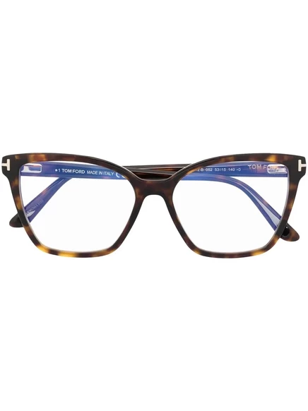 Очки Tom Ford Eyewear в черепаховой оправе, коричневые