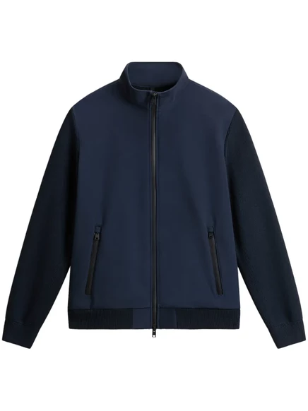 Мужская бомбер-куртка Woolrich Soft Shell Hybrid, синяя