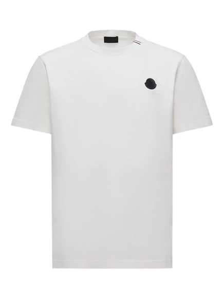 Футболка с нашивкой с логотипом Moncler white