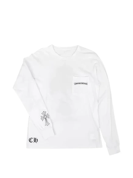 Мужской лонгслив Chrome Hearts Cemetery Cross, белый
