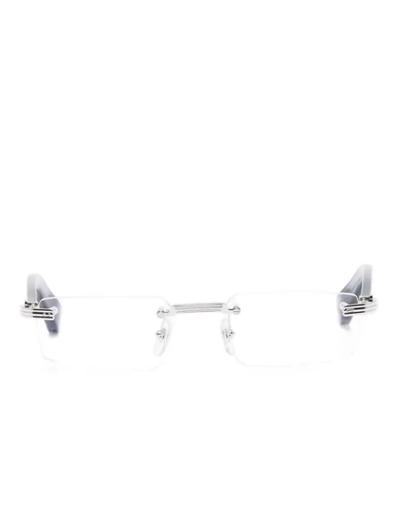 Очки Cartier Eyewear прямоугольные, серебристые