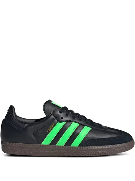 Мужские кроссовки Adidas Samba OG, черно-зеленые