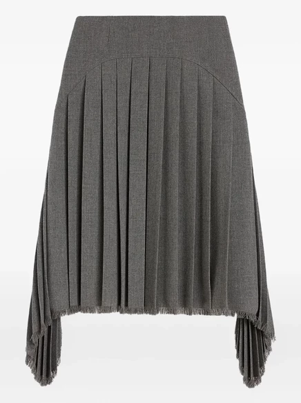 Плиссированная юбка миди от Jil Sander grey