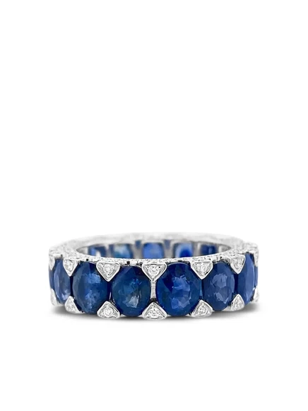 Кольцо HYT Jewelry, белое золото 18 к, бриллианты и сапфиры