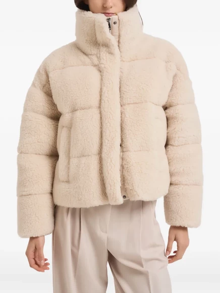 Женская стеганая куртка Weekend Max Mara Alfredo, светло-бежевая