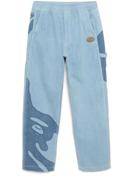 Джинсы с логотипом AAPE BY *A BATHING APE® moonface blue
