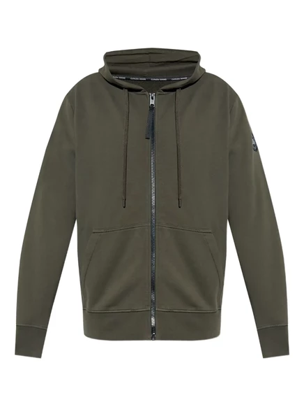Мужское худи Canada Goose Huron на молнии с логотипом, оливковое