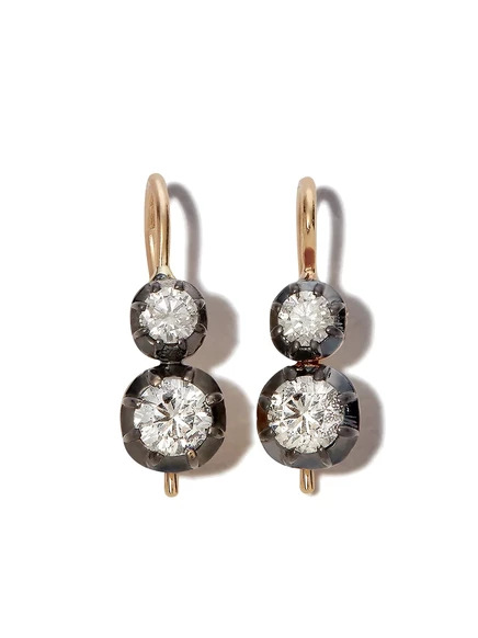 Женские серьги Jacquie Aiche Sophia 14K бриллианты, золотые