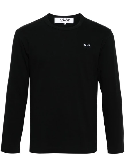 Унисекс футболка COMME des GARONS PLAY с сердцем, черная