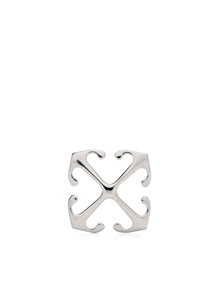 Мужская серьга Off-White Arrow Mono, серебристая