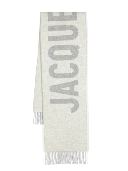 Унисекс шарф Jacquemus L'Echarpe из шерсти, серый