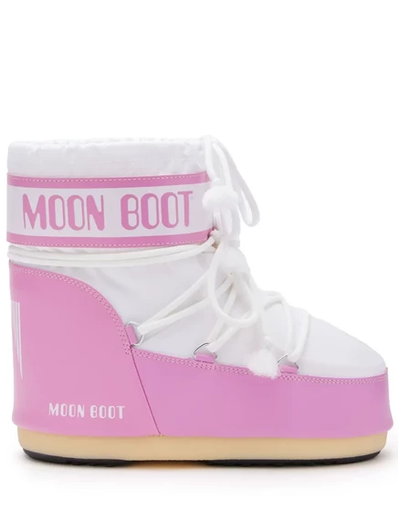 Унисекс ботинки Moon Boot Icon Low, розово-белые