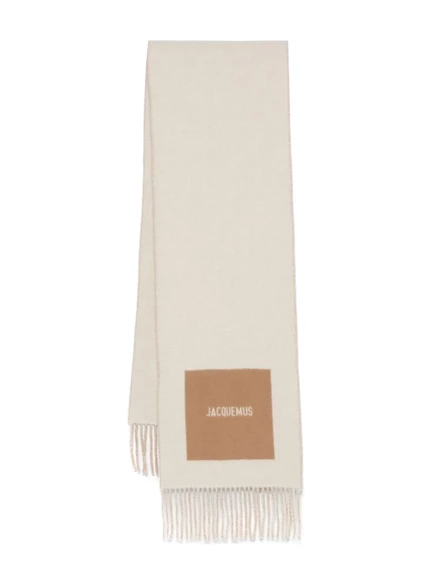 Унисекс шарф Jacquemus L'Echarpe Rond Carre, бежевый