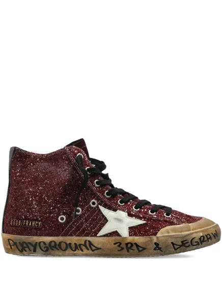 Мужские высокие кроссовки Golden Goose Francy Penstar, красные
