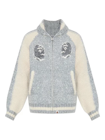 Куртка на молнии с аппликацией BATHING APE® silver