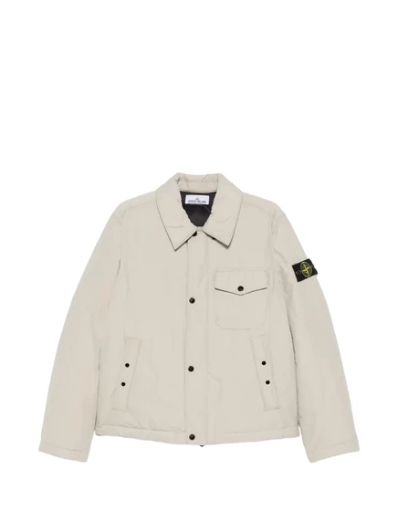 Мужская куртка Stone Island на пуговицах, бежевая