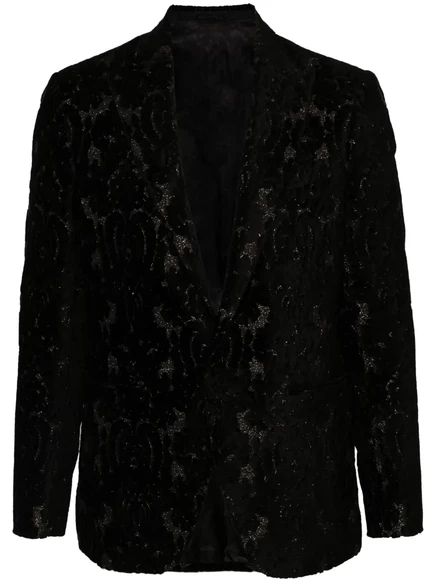 Мужской пиджак Etro с эффектом деворе, чёрный