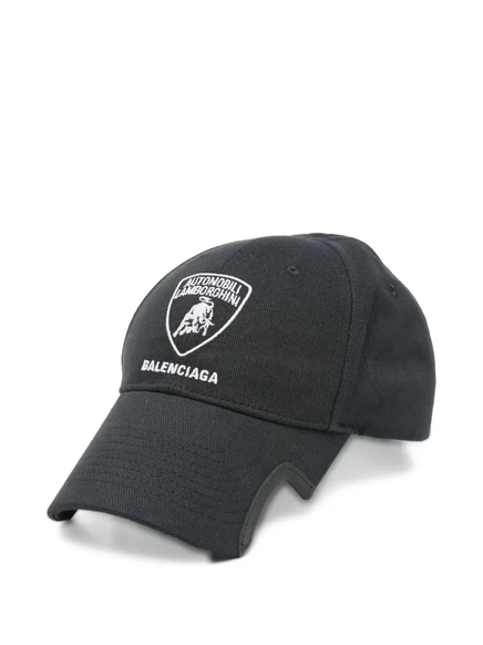 Мужская бейсболка Balenciaga x Automobili Lamborghini, черная