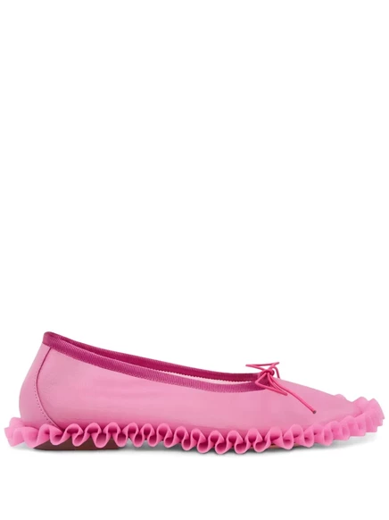 Балетки из сетки с оборками Simone Rocha  pink